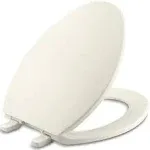 Kohler K-4774-96 Brevia with Quick-Release Hinges Elongated Toilet Seat Biscuit