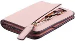 Toughergun Wallet Women RFID Blocking Small Compact Bifold Luxury Leather Pocket Wallet Ladies Mini Purse with ID Window