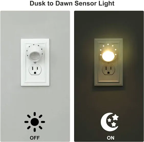 DEWENWILS LED Plug in Night Dusk to Dawn Sensor