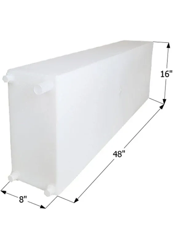 Icon Technologies® 12733 - WT2469 25 gal. Fresh Water Tank with 1/2&quot; Fittings (48&quot;L x 16&quot;W x 8&quot;H)