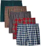 Hanes Men's 5-Pack Boxer Shorts - Plaid - Assorted Colors