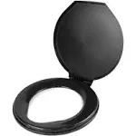 5 Gallon Bucket Toilet Seat w/ Lid Travel Camping Outdoor Hiking Snap On Black