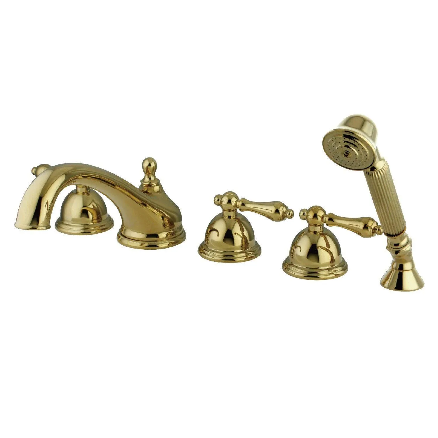 Kingston Brass KS335.5AL Roman Deck Mounted Roman Tub Filler - Brass