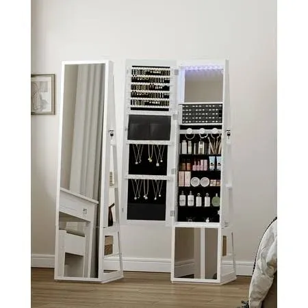 Hzuaneri 16-LED Jewelry Cabinet Armoire