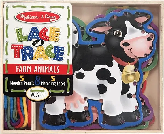 Melissa & Doug Farm Animals Lace and Trace Panels, 1 EA