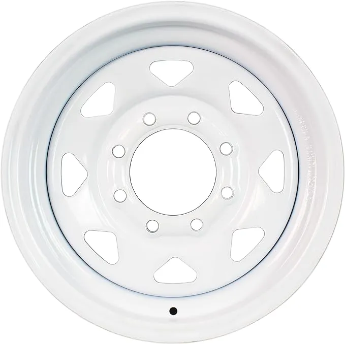 Equipment Trailer Rim Wheel 16" 16x6 8 Hole Bolt Lug White Spoke (rim Only)