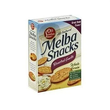 Old London Melba Roasted Garlic Snacks, 5.25 oz (Pack of 2)