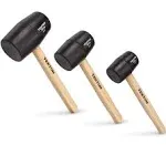 Tekton 30508 Wood Handle Rubber Mallet Set 3-Piece