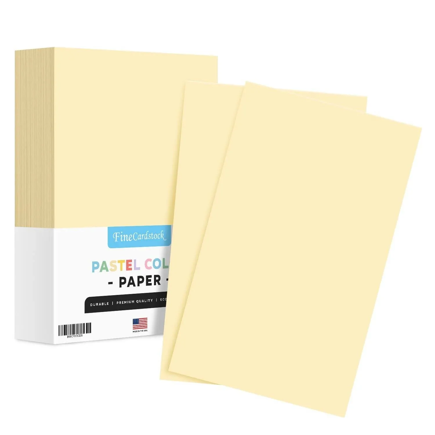 8.5 x 14 Ivory Pastel Color Paper, Legal Size, 20lb Bond (75gsm), 500 Sheets