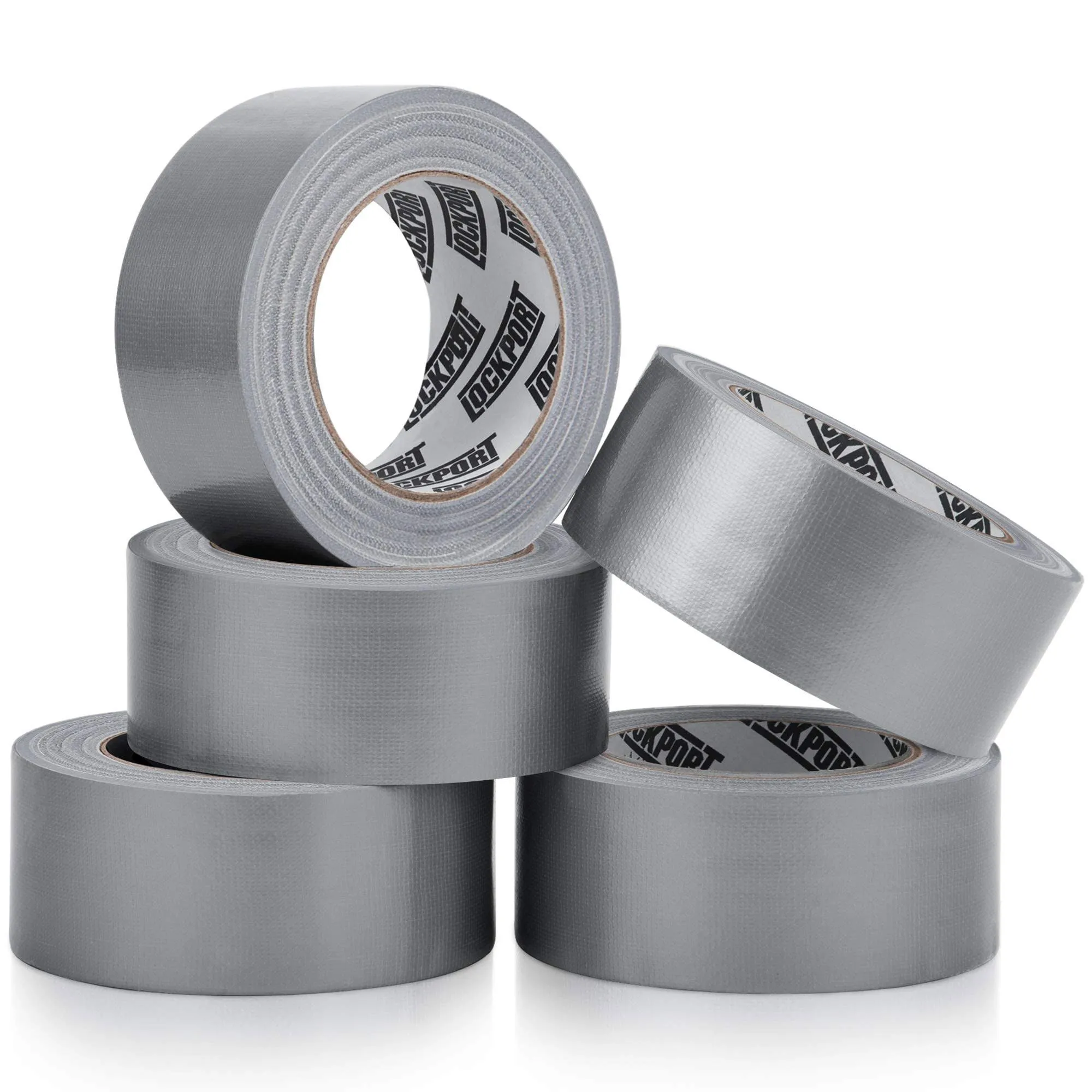 5-Pack Duct Tape, 90ft x 2in, Heavy Duty Silver, Flexible, No Residue, Tear by ...