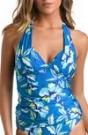 Fiji Tropics Halter Tankini Swim Top 