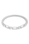 Swarovski Women's Dextera Rhodium-plated & Crystal Mixed Link Necklace