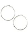 Silver-tone Large Hoop Earrings