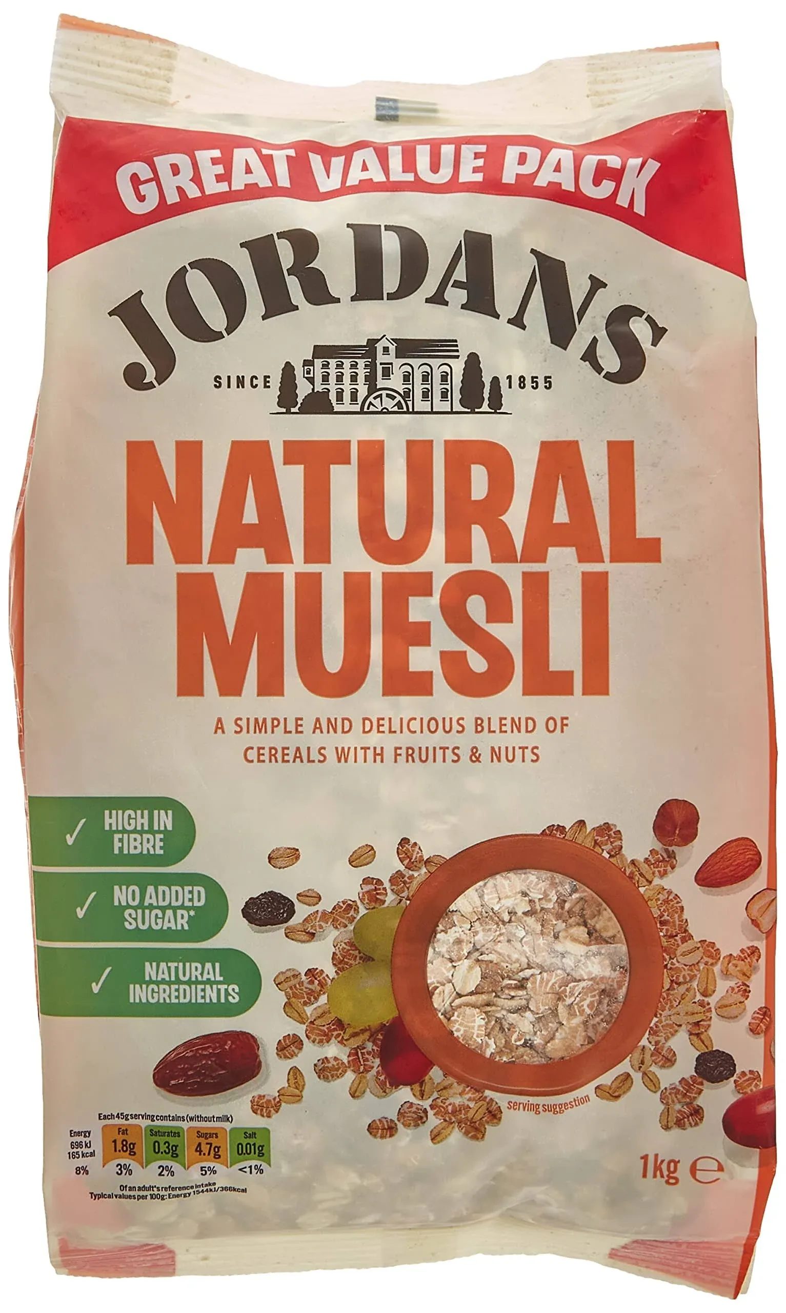 Jordans Natural Muesli Breakfast Cereal 1kg