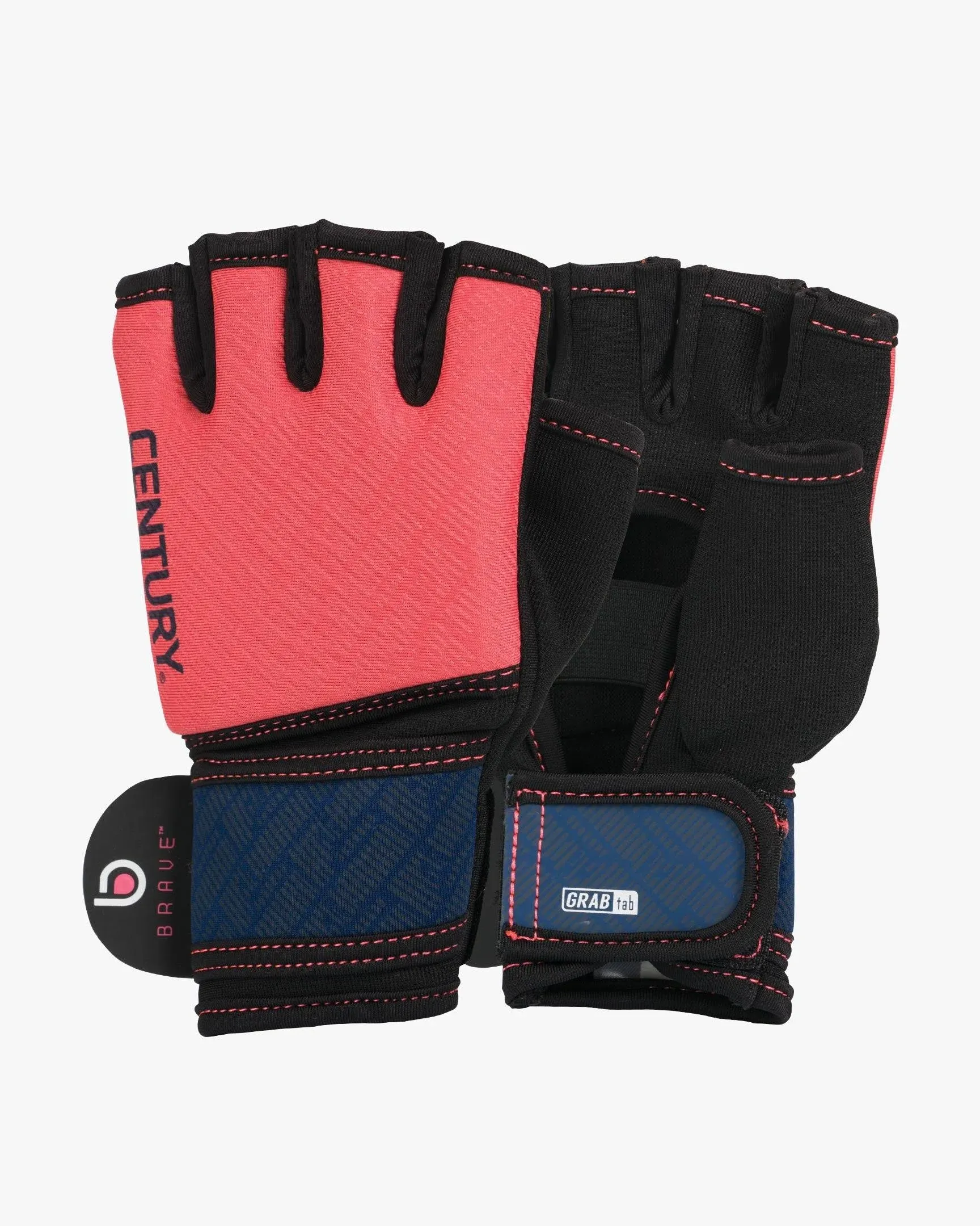 "Brave Women's Gel Gloves - Coral/Navy"