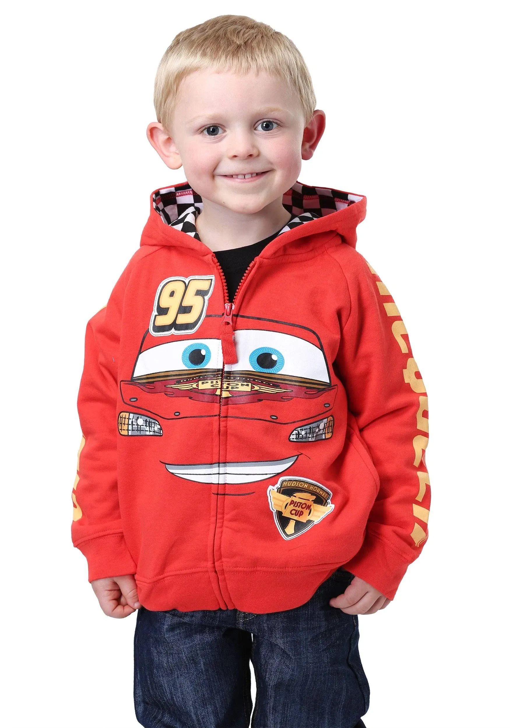 Disney Boys' Cars '95 Hoodie, Boy's, Size: 7, Red