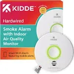 Kidde Smart Smoke Detector, WiFi, Alexa Compatible Device, Hardwired w/Battery Backup, Voice & App Alerts