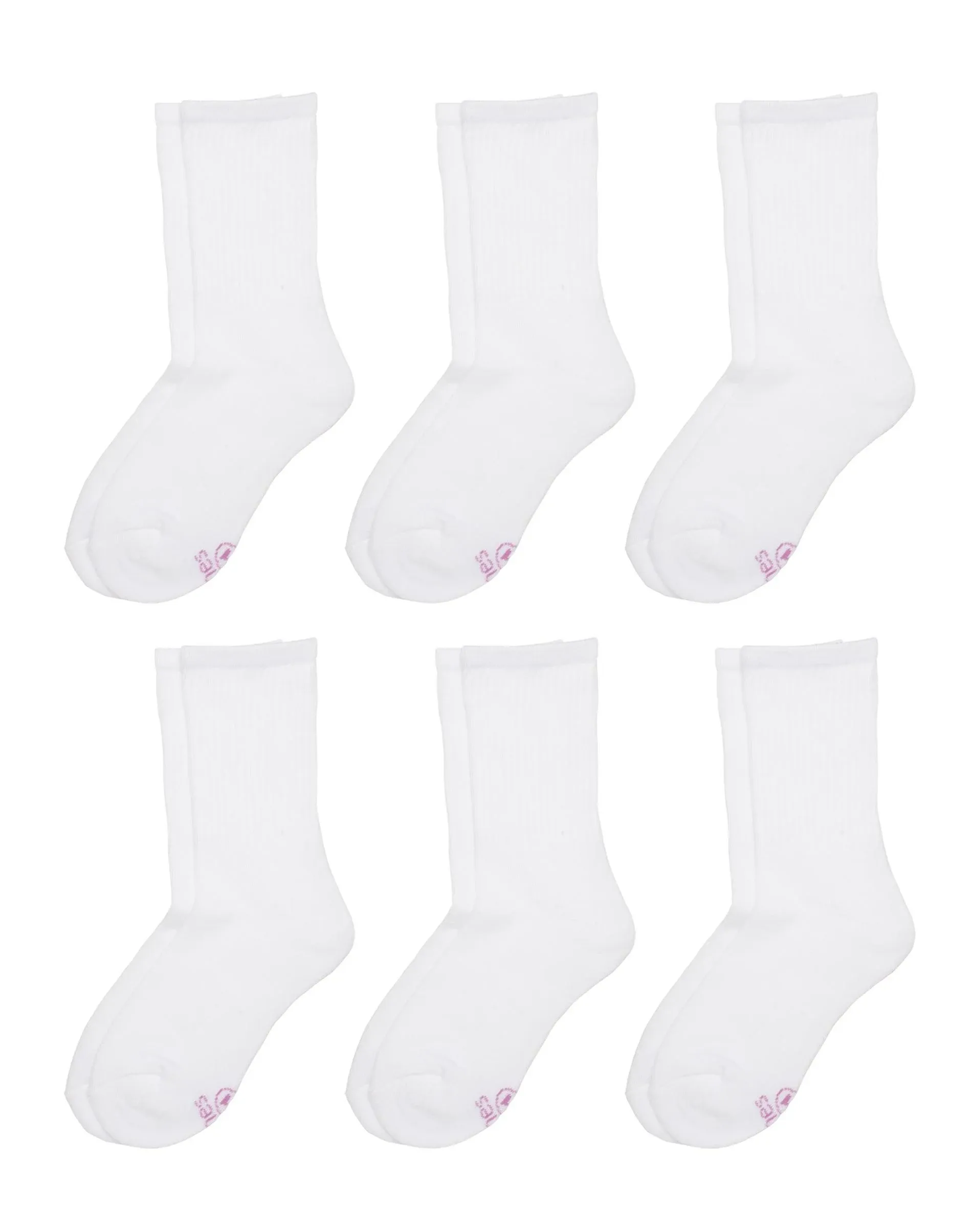 Girls' Hanes Ultimate® 6-Pack Crew Socks