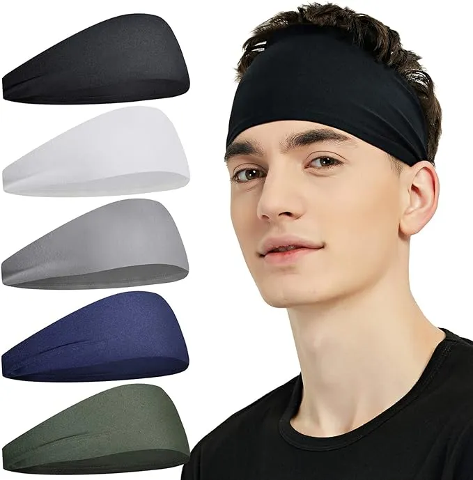 Pilamor Sports Headbands for Men,Moisture Wicking Workout Headband