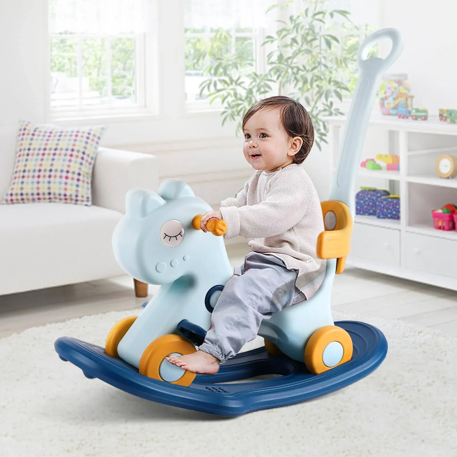 LLparty 4 in 1 Rocking Horse Baby Rocking Toy