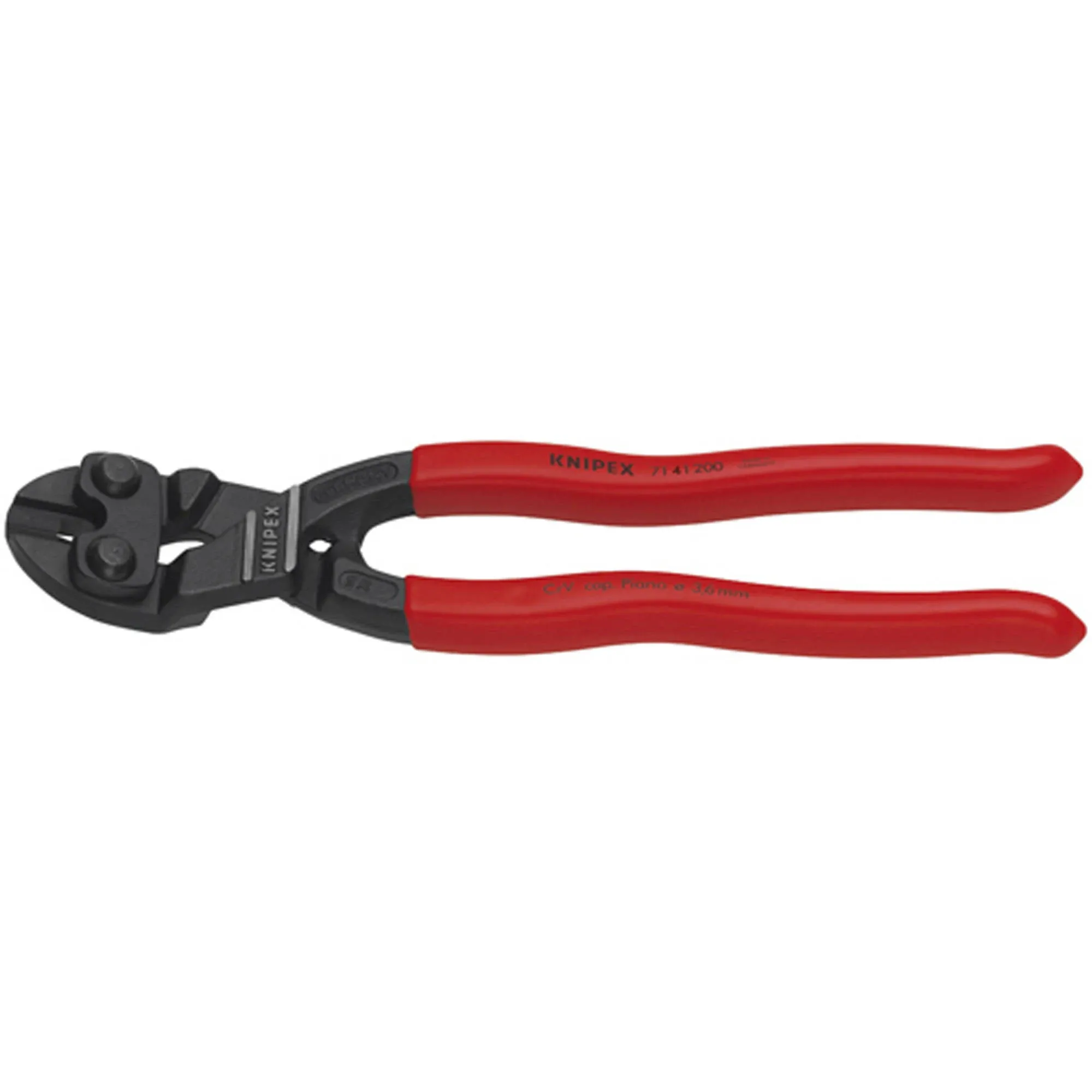 KNIPEX 71 41 200 Angeled High Leverage Cobolt Cutters with Notch