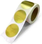 Gold Steel Seal Label Round Paper Labels 250PCS Award Stickers  Certificates