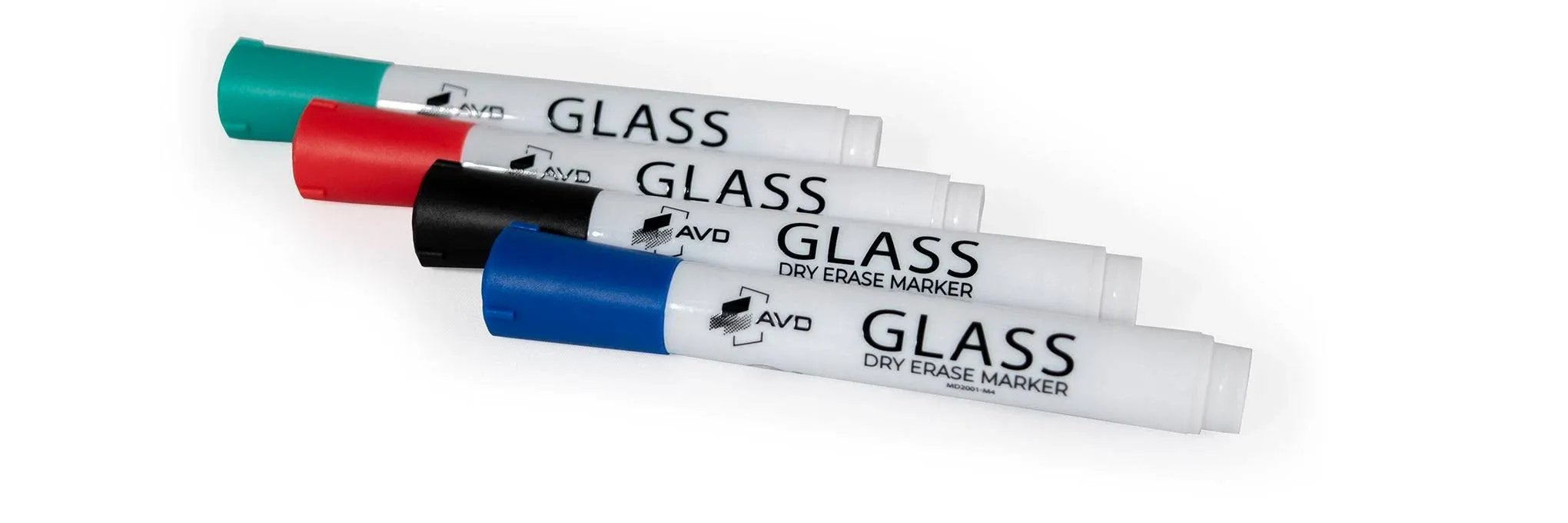 Audio-Visual Direct Glass Dry Erase Markers, Set of 4