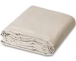 All Purpose Canvas Drop Cloth by CCS CHICAGO CANVAS & SUPPLY- Cotton Canvas Cover for Floor & Furniture Protection - Washable & Reusable Duck Dropcloth Fabric Against Paint, Dust, Dirt- 9 by 12 Feet