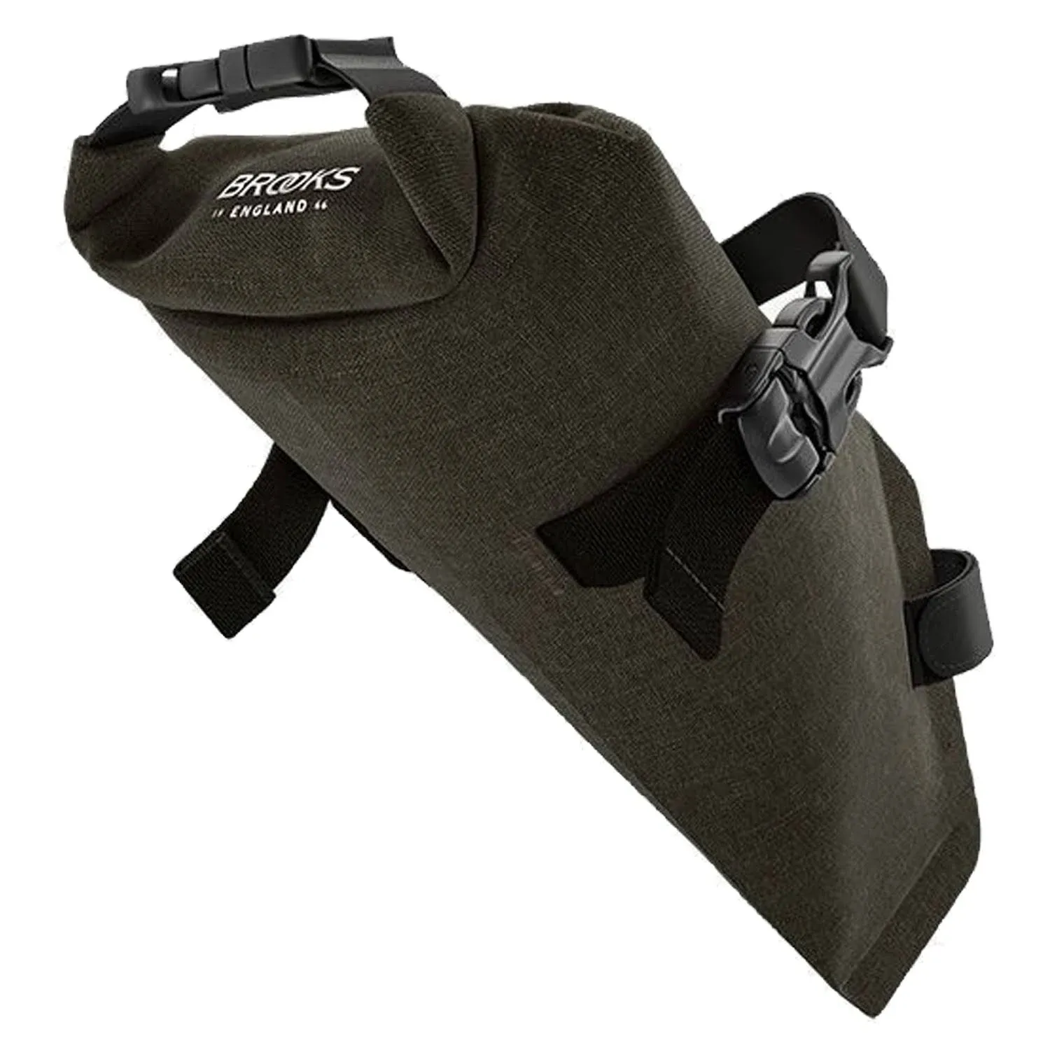 Brooks Scape Saddle Roll Bag Underseat 33.8oz Waterproof, Green Mud