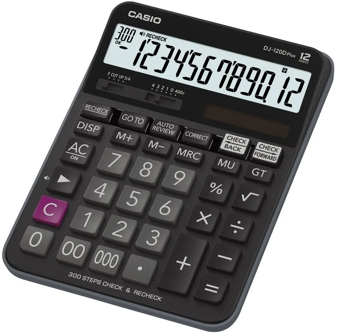 Casio Calculator Desktop 12 Digit Check Control DJ-120D Plus