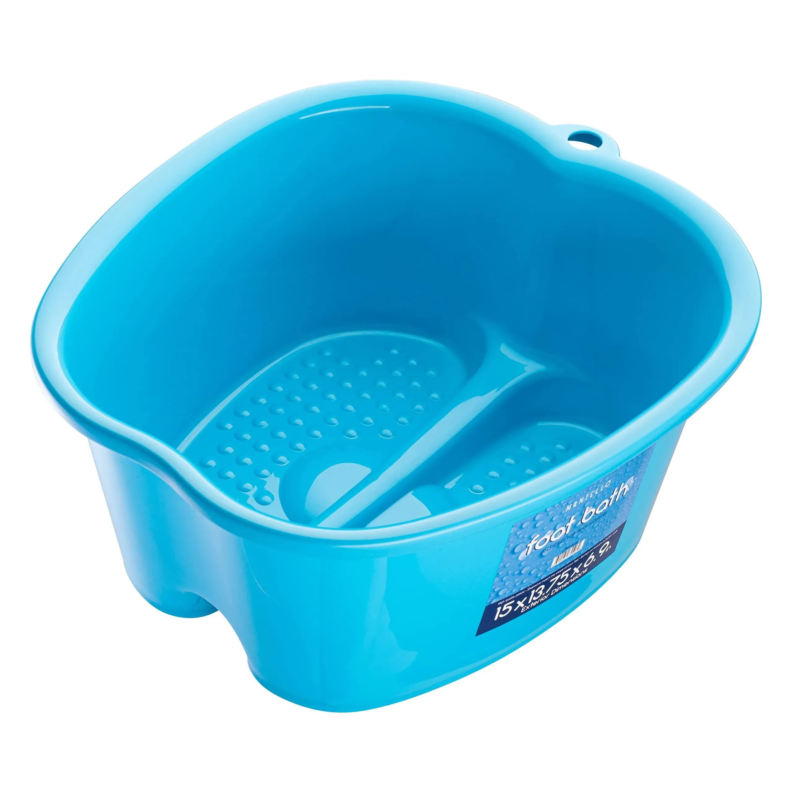 Mantello Foot Soaking Bath Basin - Extra Large Foot Soaking Tub - Pedicure Foot Soak - Home Foot Spa (Blue)