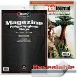 100 Resealable Magazine Protection Bags Safe Storage Sleeves 2 Mil Long Term BCW