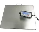 EXTRA LARGE PLATFORM 400lb 22&#034; x 18&#034; STAINLESS STEEL Shipping Scale Postal Bench