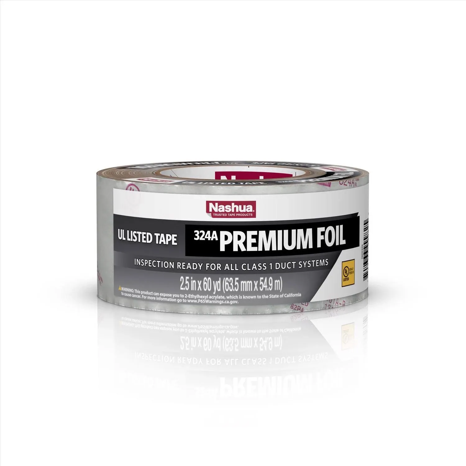 Printed Foil Tape, 2-1/2In x 60 Yd, Silver