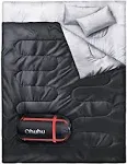 Ohuhu Double Sleeping Bag with 2 Pillows and A Carrying Bag