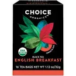 Choice Organics English Breakfast Black Tea - 16 Bags