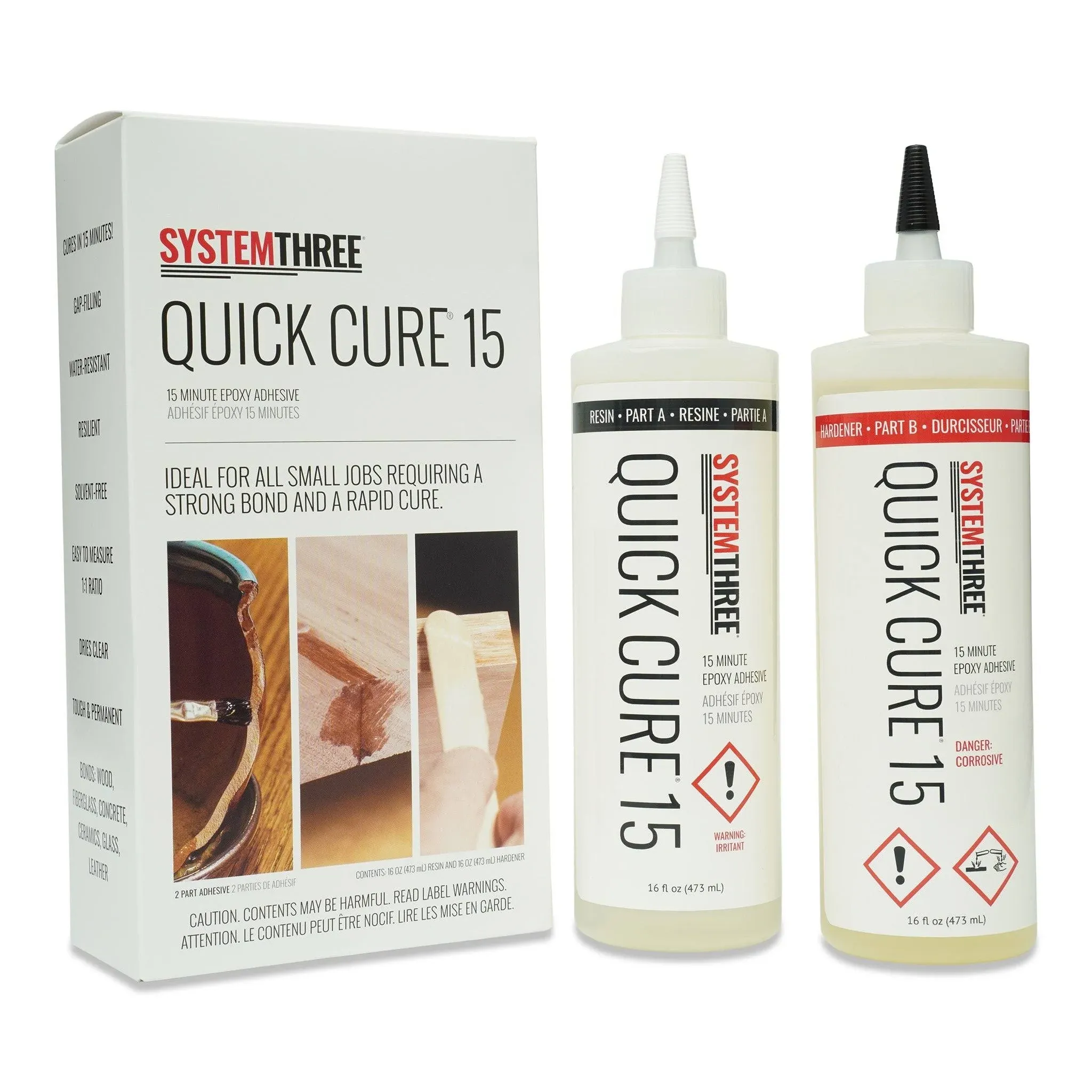 System Three Quick Cure 15, 1-Quart Kit