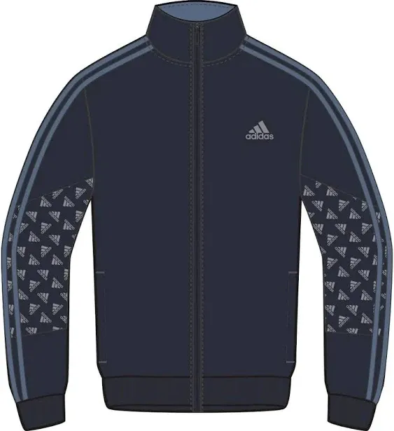 adidas Men's Warm-up Tricot Regular Badge of Sport Track Jacket