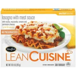 Nestle Stouffers Lean Cuisine One Dish Favorites Entree Lasagna, 10.5 Ounce -- 12 per case.