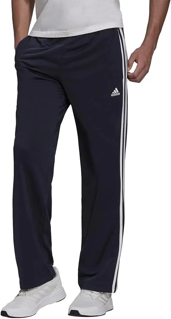 adidas Men's Big & Tall Essentials Warm-up Open Hem 3-Stripes Tracksuit Bottoms