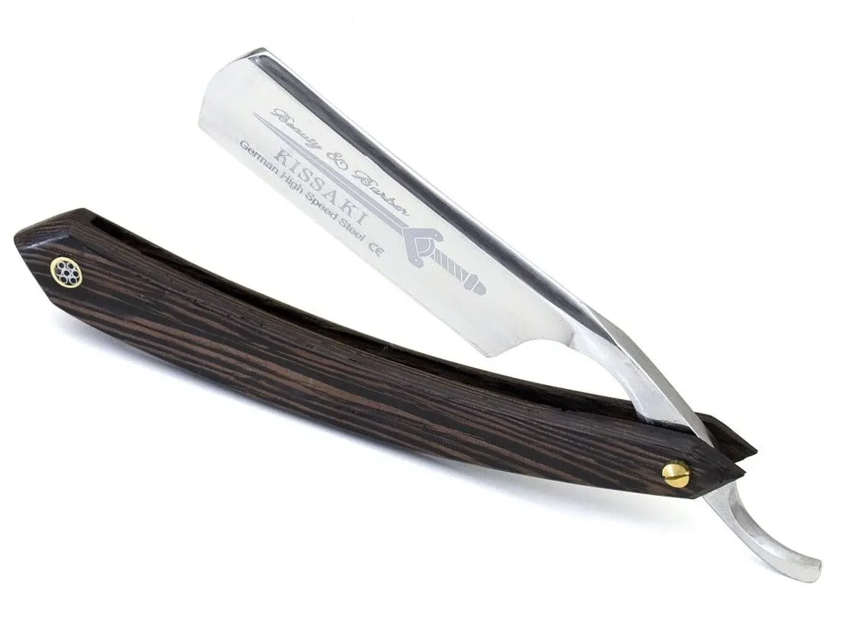 Premium Shave-Ready Straight Razor Kit: German High-Speed Steel Blade with Exotic ...