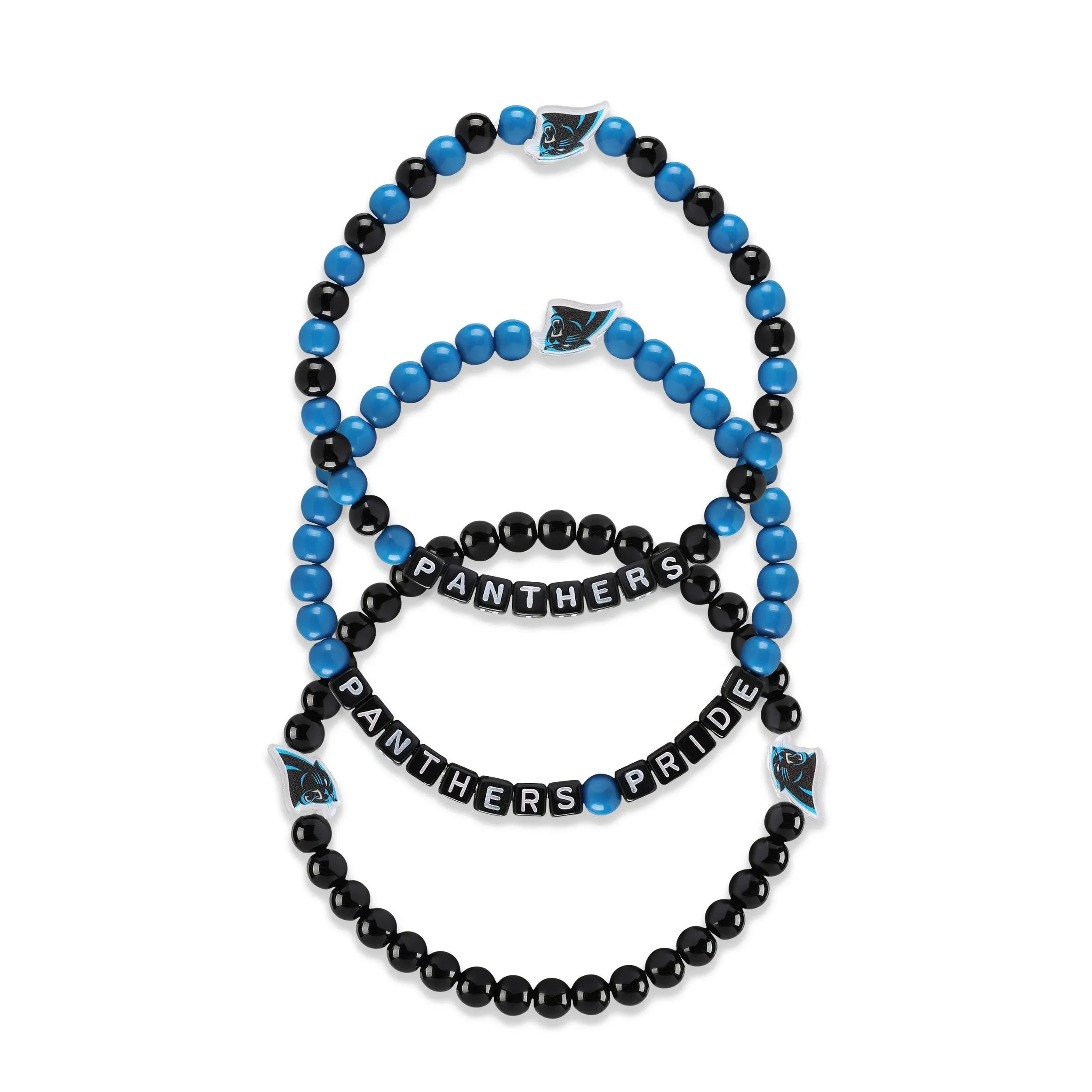 Carolina Panthers NFL 3 Pack Beaded Friendship Bracelet