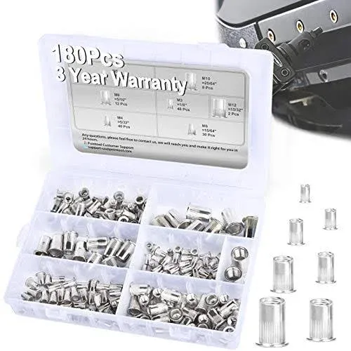 Rivet Nuts180pcs Nutsert Kit Metric Rivnuts Nut Sert Kits Metric Rivet Nut Kit 