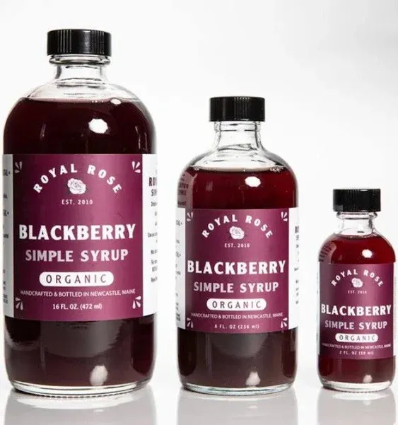 Royal Rose Syrups Blackberry Organic Simple Syrup