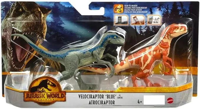 Jurassic World Dominion 2 Pack Velociraptor Blue and Atrociraptor 2022