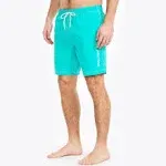 Nautica Mens Quick-Dry Logo Swim Trunk Shorts (3XL, Black)