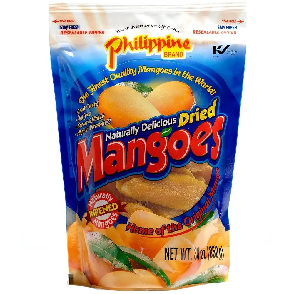 Philippine Brand Naturally Delicious Dried Mangoes Tree Ripened 30 Ounces (Pack of 3)