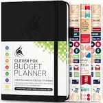 Clever Fox Budget Book - Expense Tracker Notebook. A5 (5.8&#039;&#039; x 8.3&#039;&#039;), Black 