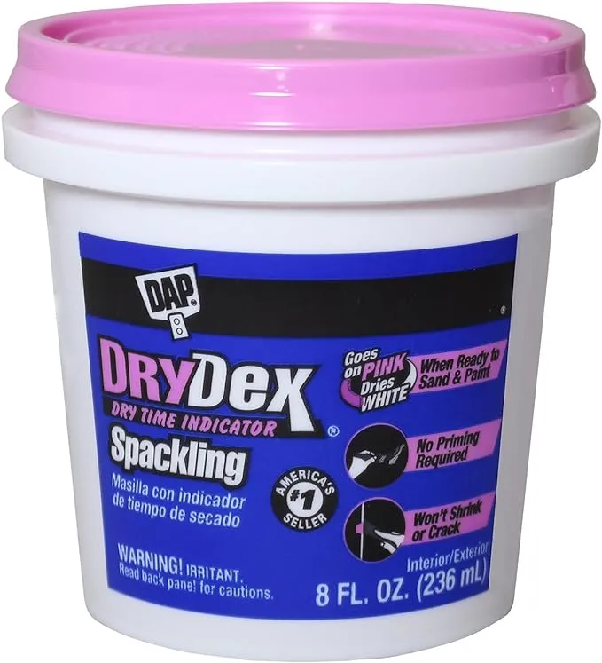 DAP DryDex Dry Time Indicator Spackling 8oz Pink to White Drywall Paste