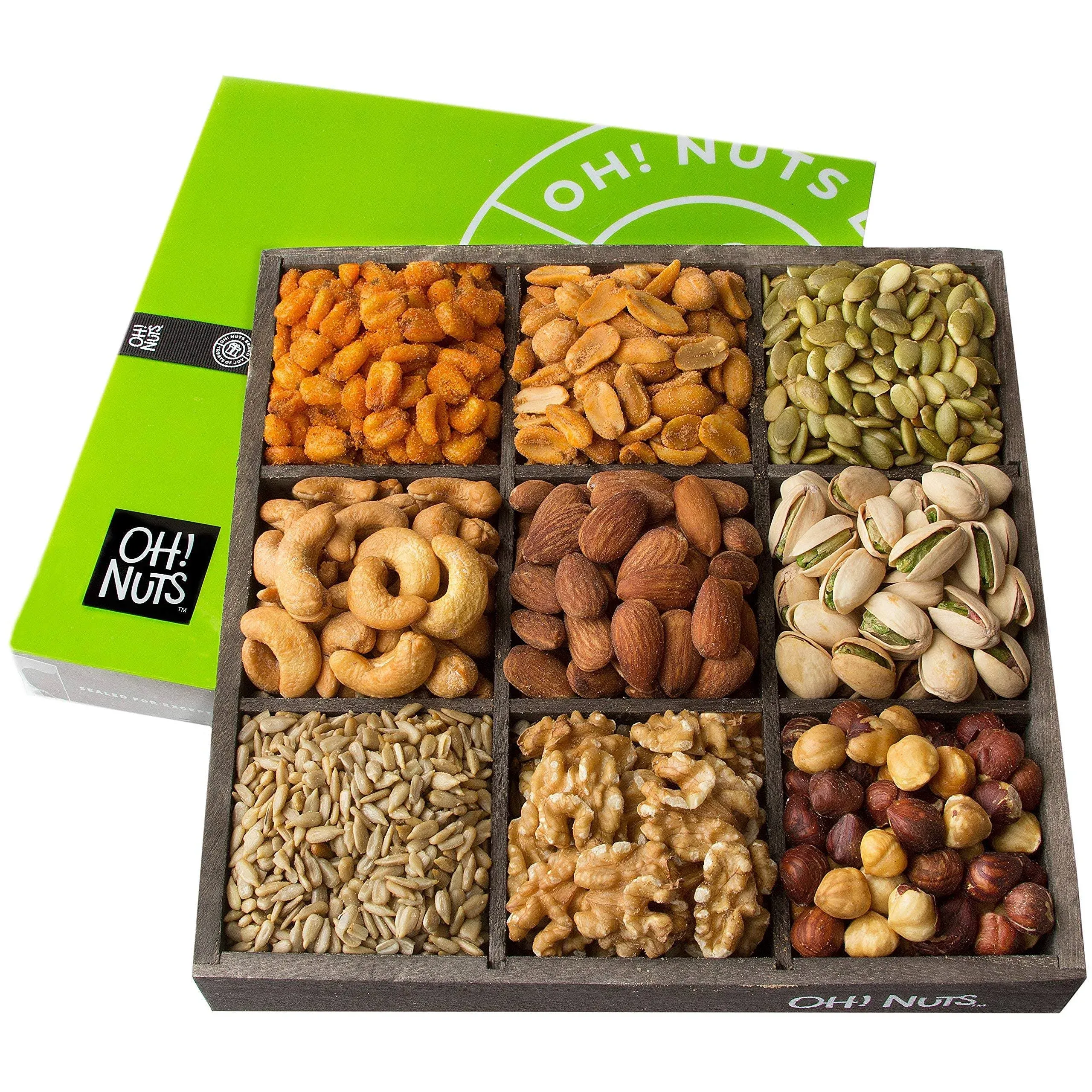 Nuts Gift Basket Mixed Nuts Assortments | 9 Variety Mixed Nuts by Oh Nuts